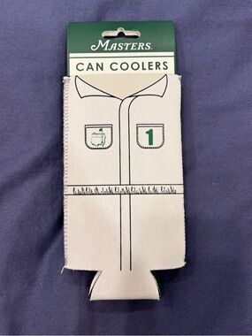 Masters Tournament 2 Pack Tall Can Cooler - Caddie Design - Green with Logo